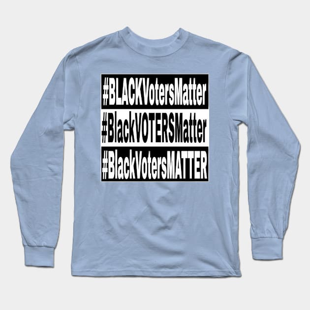 Black Voters Matter - Double-sided Long Sleeve T-Shirt by SubversiveWare